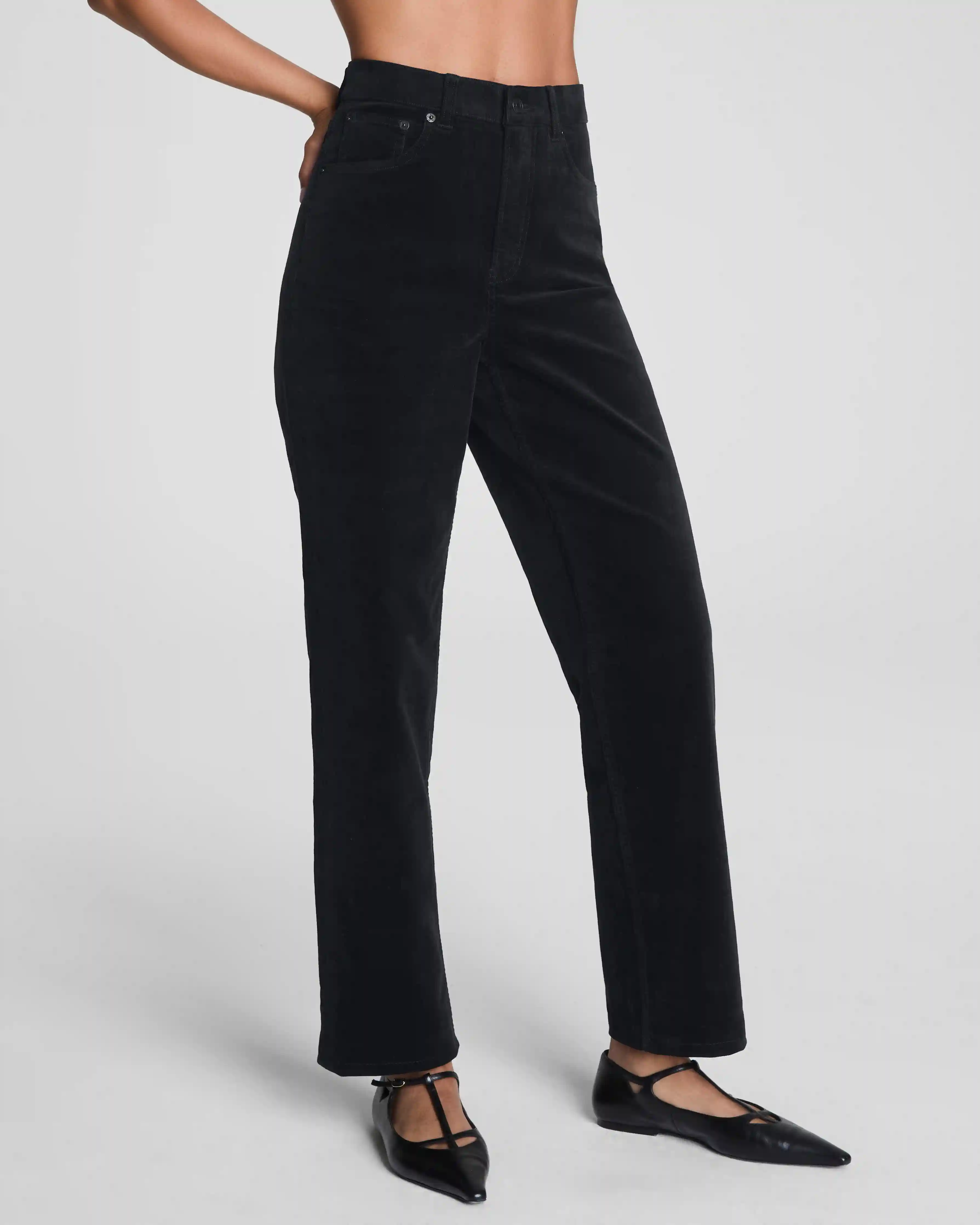 Alternative view of SPANXshape®  Authentic 360 Corduroy 90s Straight Leg | Classic Black
