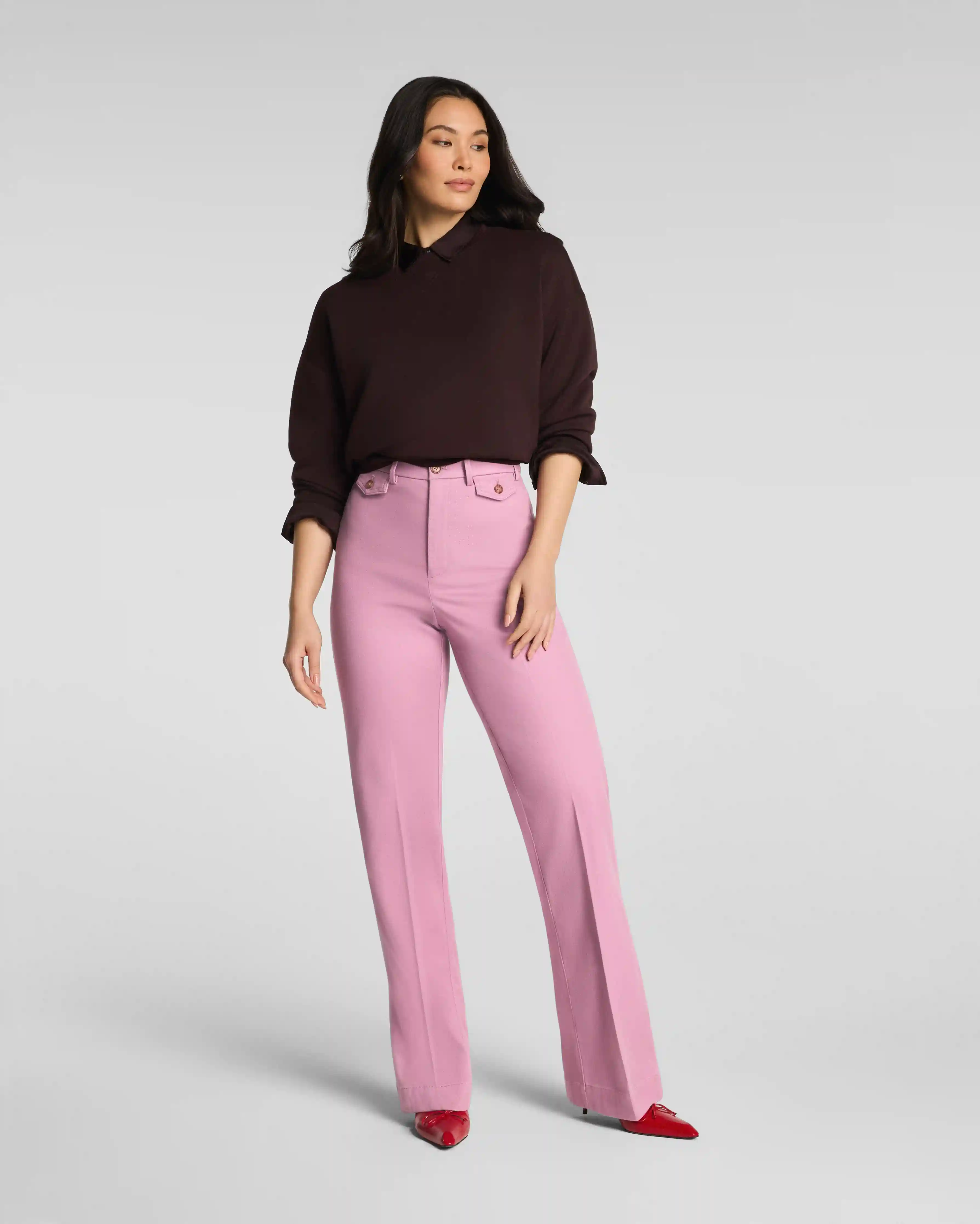 SPANXsupersmooth®  Stretch Twill Easy Flare Pant | Rosa