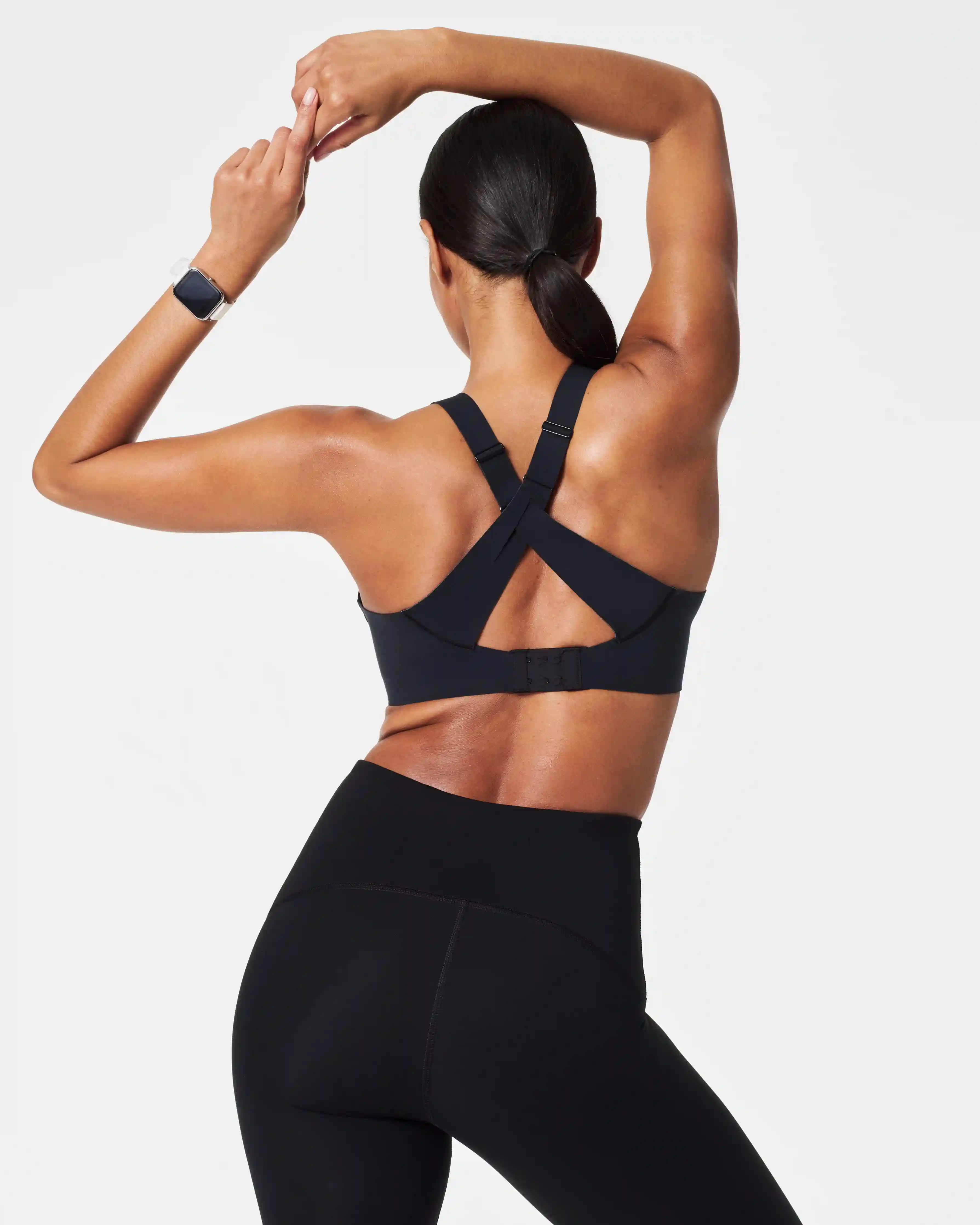 Alternative view of SPANX® BoostUp Medium Impact Sports Bra | Very Black