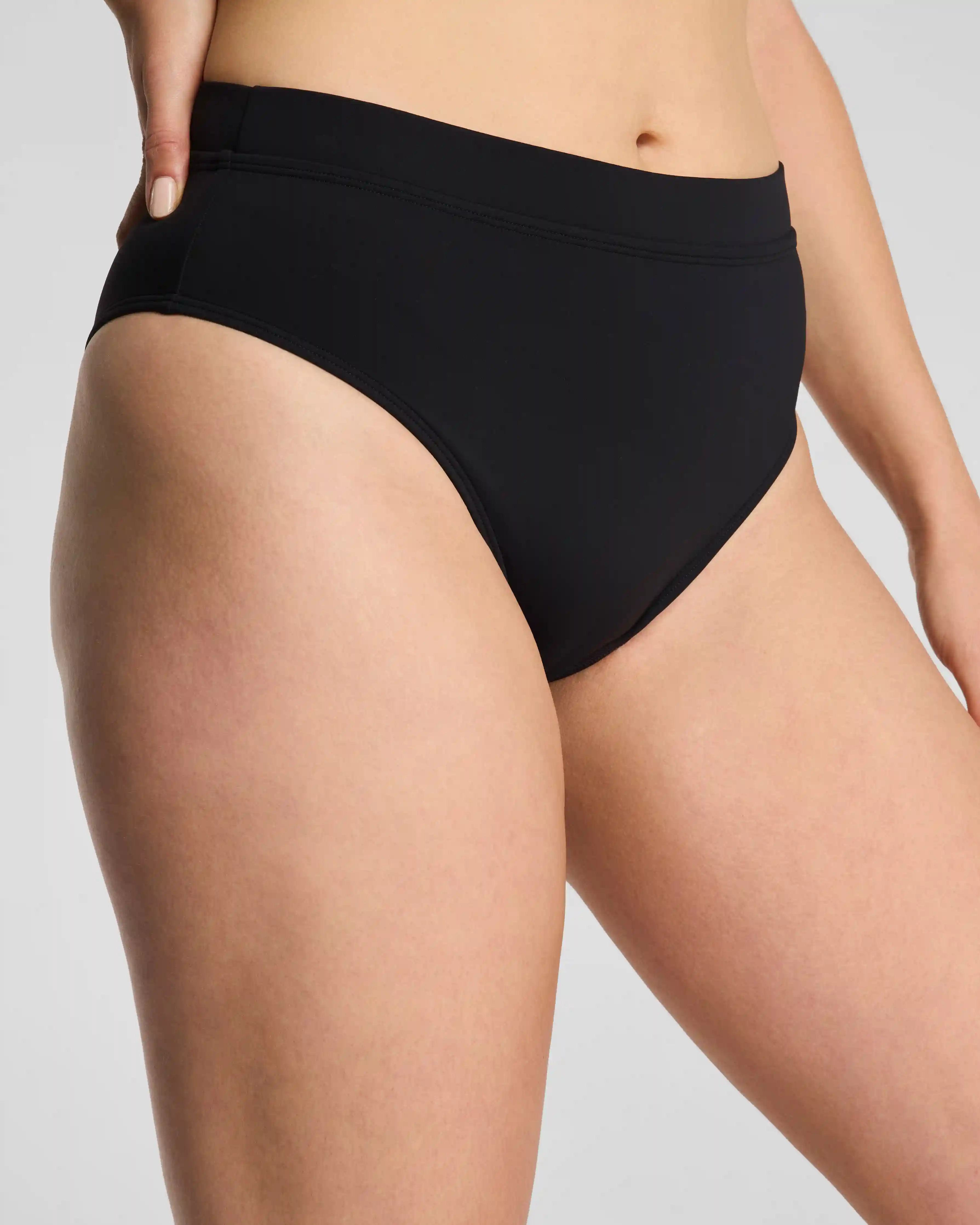 SPANXshape® Swim Hi-Rise Cheeky Bikini Bottom | Very Black