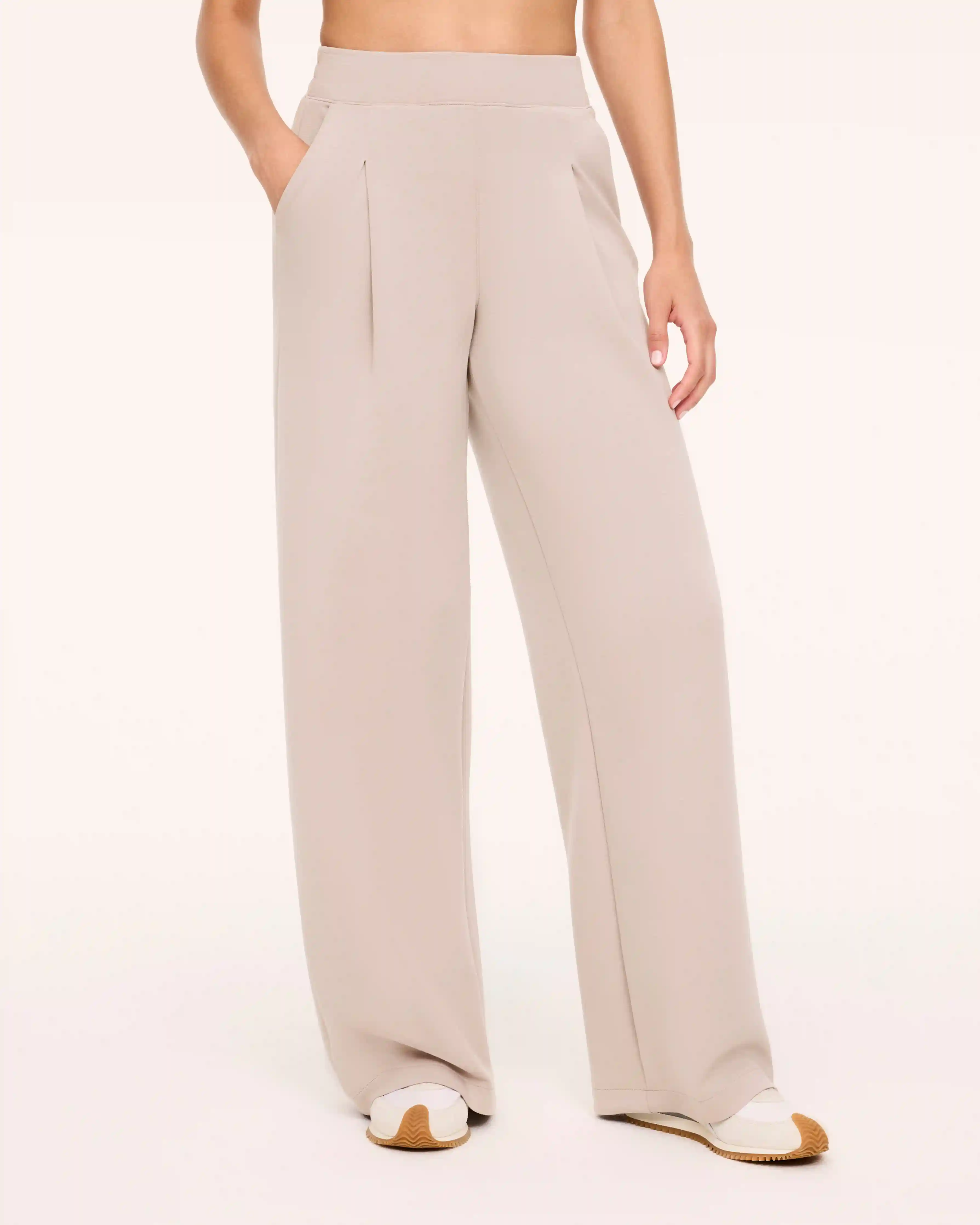 Alternative view of SPANX AirEssentials® Pleated Wide Leg Pant | Mushroom