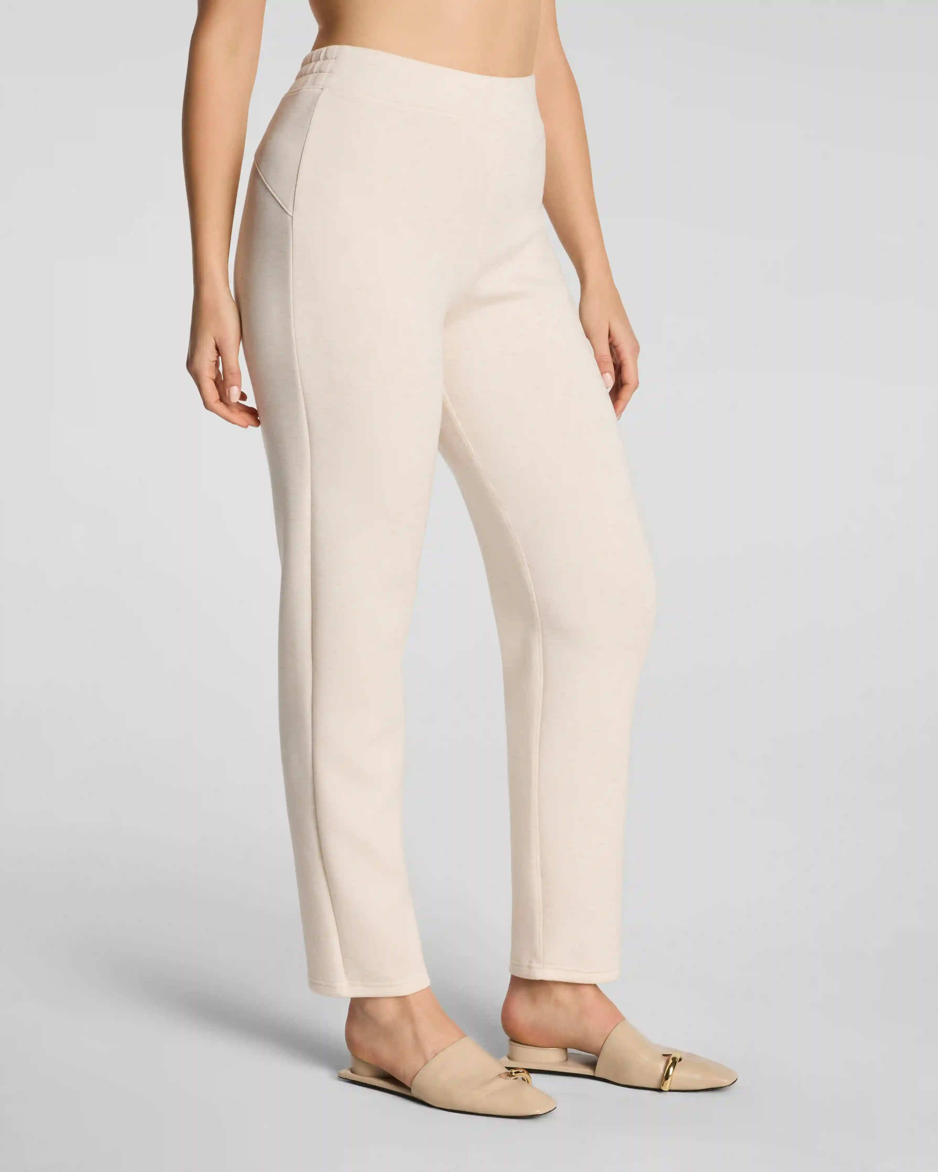 Alternative view of SPANX AirEssentials® Slim Straight Pant | Oatmeal Heather